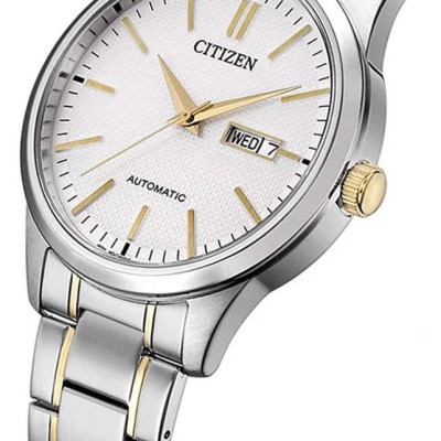 Đồng Hồ Nam Citizen Dây Thép Không Gỉ NH7524-55A - Mặt Trắng (Sapphire)