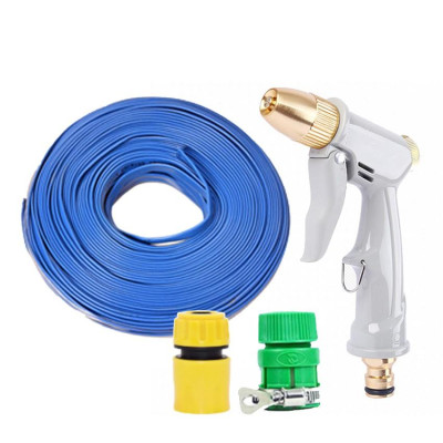 Bộ dây vòi xịt nước rửa xe, tưới cây tăng áp 3 lần, loại 10m (cút nhựa nối nhựa xanh) 206846
