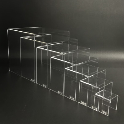Kệ trưng bày mica 3 mặt uốn Enter TB114 75x75x75mm mica dày 2mm, Kệ livestream, Kệ mica chữ U trong suốt để đồ đa năng (20)