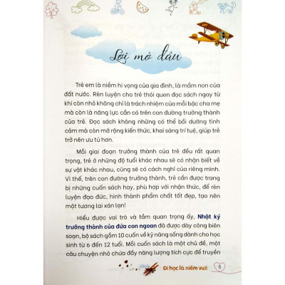 Sách - Nhật Ký Trưởng Thành Cúa Đứa Con Ngoan - Đi Học Là Niềm Vui - Minh Thắng