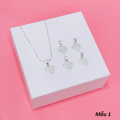 Dây chuyền nữ mặt trái tim chất liệu bạc s925 MS090
