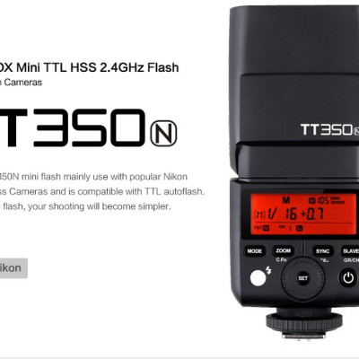 Đèn Flash Godox TT350N for Nikon, Hàng chính hãng