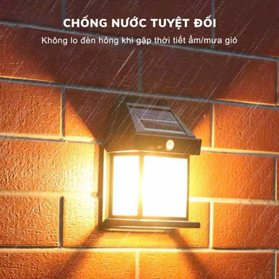 Đèn sân vườn năng lượng mặt trời cảm biến chuyển động, cảm biến ánh sáng tự động bặt tắt, đèn mặt trời