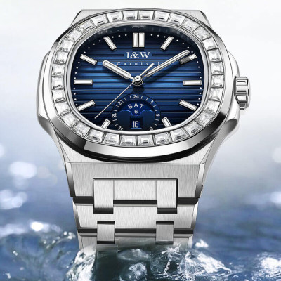 Đồng hồ nam chính hãng IW CARNIVAL IW735G-1 Kính sapphire ,chống xước ,Chống nước 50m ,Bảo hành 24 tháng,Máy cơ (Automatic),dây kim loại thép 316L không gỉ, thiết kế đơn giản dễ đeo