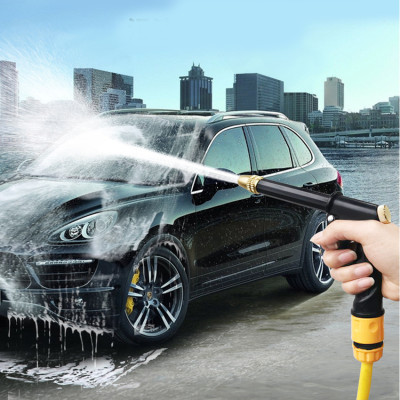 Bộ dây và vòi xịt rửa xe tưới cây  tăng áp thông minh 810-2576-1 (dây xám-cút nối xanh)