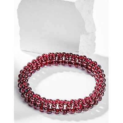 Vòng Tay Phong Thủy Nữ Đá Garnet Kết Mini (4mm) Mệnh Hỏa, Thổ Ngọc Quý Gemstones