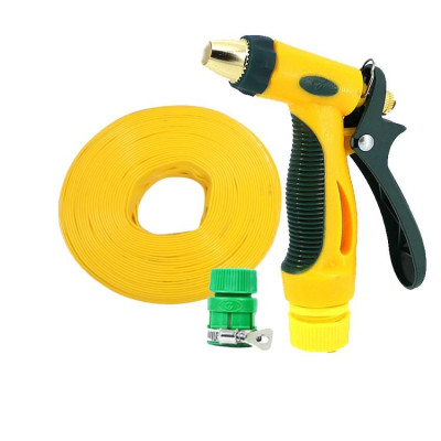 Bộ dây vòi xịt nước rửa xe,tưới cây tăng áp 3 lần 7-10M( nối nhựa xanh) 206317