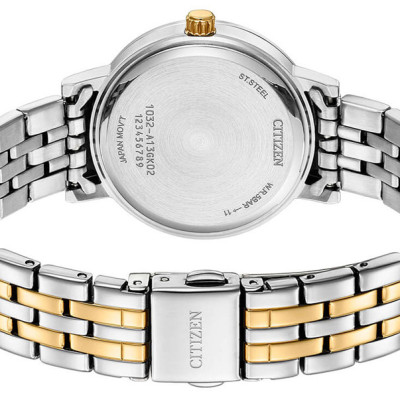 Đồng Hồ Nữ Citizen Pin-Quartz Đính Đá Swarovski Dây Thép Không Gỉ EL3106-59D - Mặt Xà Cừ (31mm)