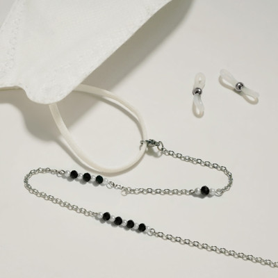Dây kính hạt đen trắng mix phụ kiện kính dây đeo khẩu trang mặt nạ dây đeo airpod