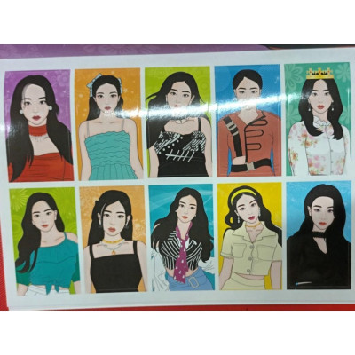 Sách - Trang Điểm Thần Tượng Âm Nhạc Hàn Quốc - Jisoo - Thỏa Súc Sáng Tạo Cùng Sticker Trong Suốt - Minh Thắng