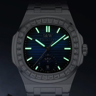 Đồng hồ nam chính hãng IW CARNIVAL IW735G-1 Kính sapphire ,chống xước ,Chống nước 50m ,Bảo hành 24 tháng,Máy cơ (Automatic),dây kim loại thép 316L không gỉ, thiết kế đơn giản dễ đeo