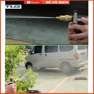 Bộ dây và vòi xịt rửa xe tưới cây tăng áp 3-5m(cút nhựa nối đồng nhựa) 206817