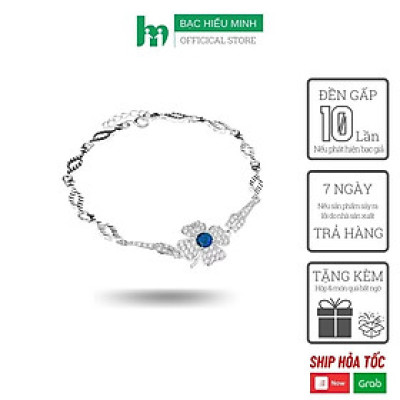 lắc tay bạc nữ Bạc Hiểu Minh ltu329 cỏ 4 lá