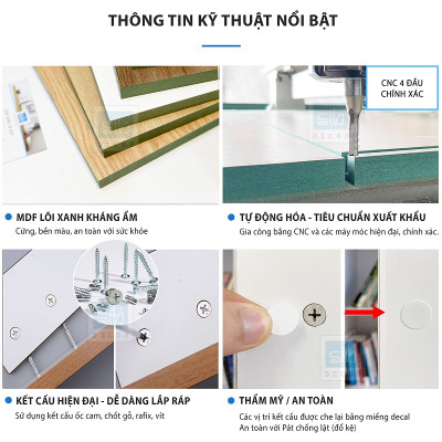 Giường Ngủ Tatami Tối Giản Hiện Đại Màu Walnut Có Đèn LED SIB Decor GN32