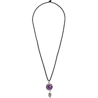 Mặt Dây Chuyền Thạch Anh Tím Charm Lá Ngọc Quý Gemstones DC10