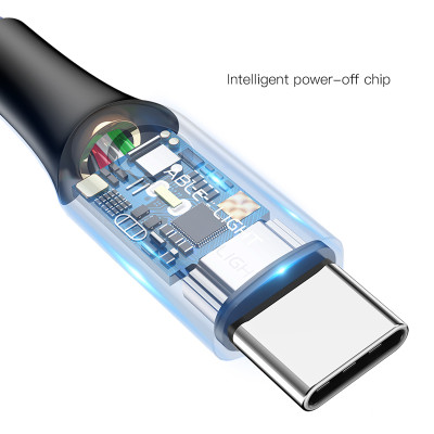 Dây Cáp sạc Type-C tự ngắt Baseus C Shape Light (2.4A, LED, Intelligent power-off) -  Hàng chính hãng