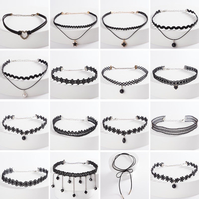 Set 5  Cái Vòng Cổ Choker Ren Phong Cách Hàn Quốc Thời Trang Cho Nữ
