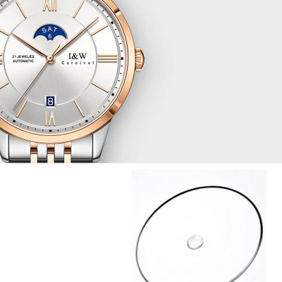 Đồng hồ nam chính hãng IW CARNIVAL IW528G-4 Kính sapphire ,chống xước,Chống nước ,Bảo hành 24 tháng,Máy cơ (Automatic),Dây Kim loại Thép không gỉ 316L