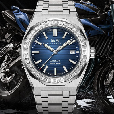 Đồng hồ nam chính hãng IW CARNIVAL IW733G-1 Kính sapphire ,chống xước ,Chống nước 50m ,Bảo hành 24 tháng,Máy cơ (Automatic),dây kim loại thép 316L không gỉ, thiết kế đơn giản dễ đeo