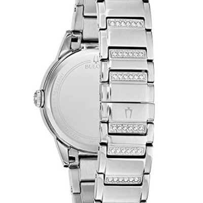 Đồng Hồ Nữ Bulova Đính Đá Swarovski Dây Thép Không Gỉ 96L257 - Mặt Xà Cừ