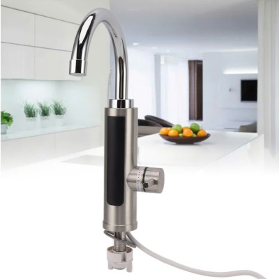 (CÓ CHỈNH NHIỆT ĐỘ )Máy làm nóng nước trực tiếp tại vòi bằng inox cao cấp kèm ổ điện chống giật
