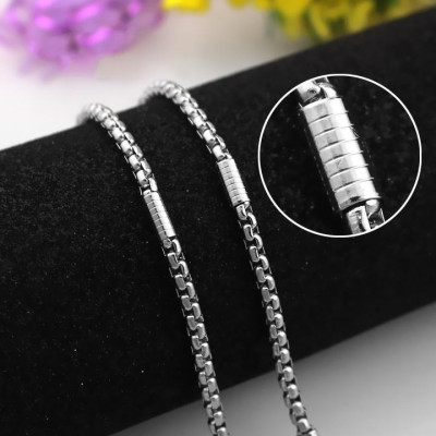 Dây chuyền nam titan cao cấp thời trang inox bọc khoanh chạm họa tiết tròn trangsucpt 4mm PTDCNA162