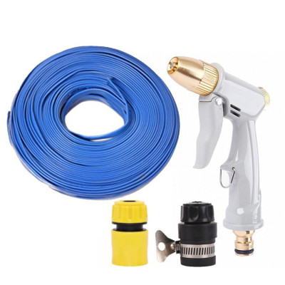 Bộ dây và vòi xịt rửa xe tưới cây tăng áp 15M (cút nhựa nối nhựa đen 713-2) 206846