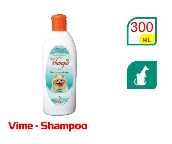 Sữa Tắm Diệt Ve, Rận, Bọ Chét Vime Shampoo Vemedim (Chai 300ml)