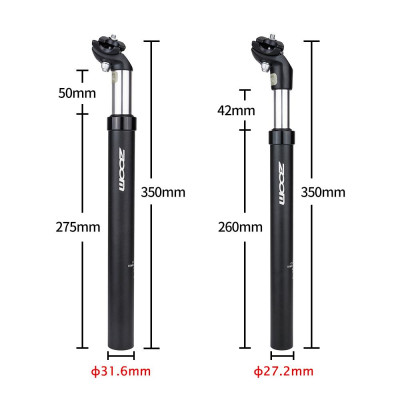 Cột yên xe đạp leo núi 27,2 x 350mm / 31,6x350mm giảm sốc ghế ngồi