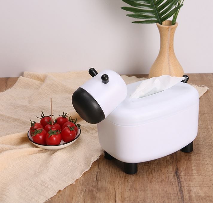 Hộp Đựng Giấy Ăn 2 in 1 Hình Bò Sữa
