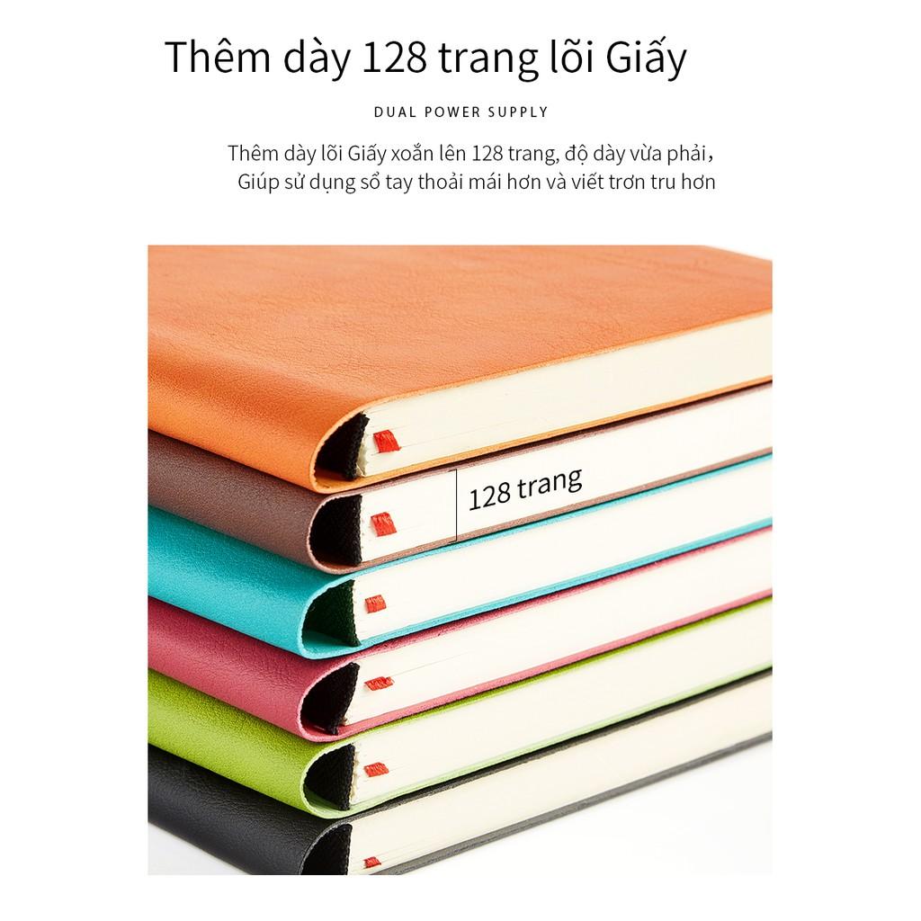 Sổ Tay Kinh Doanh Bìa Da PU mềm NoteBook BAOKE tặng kèm bút