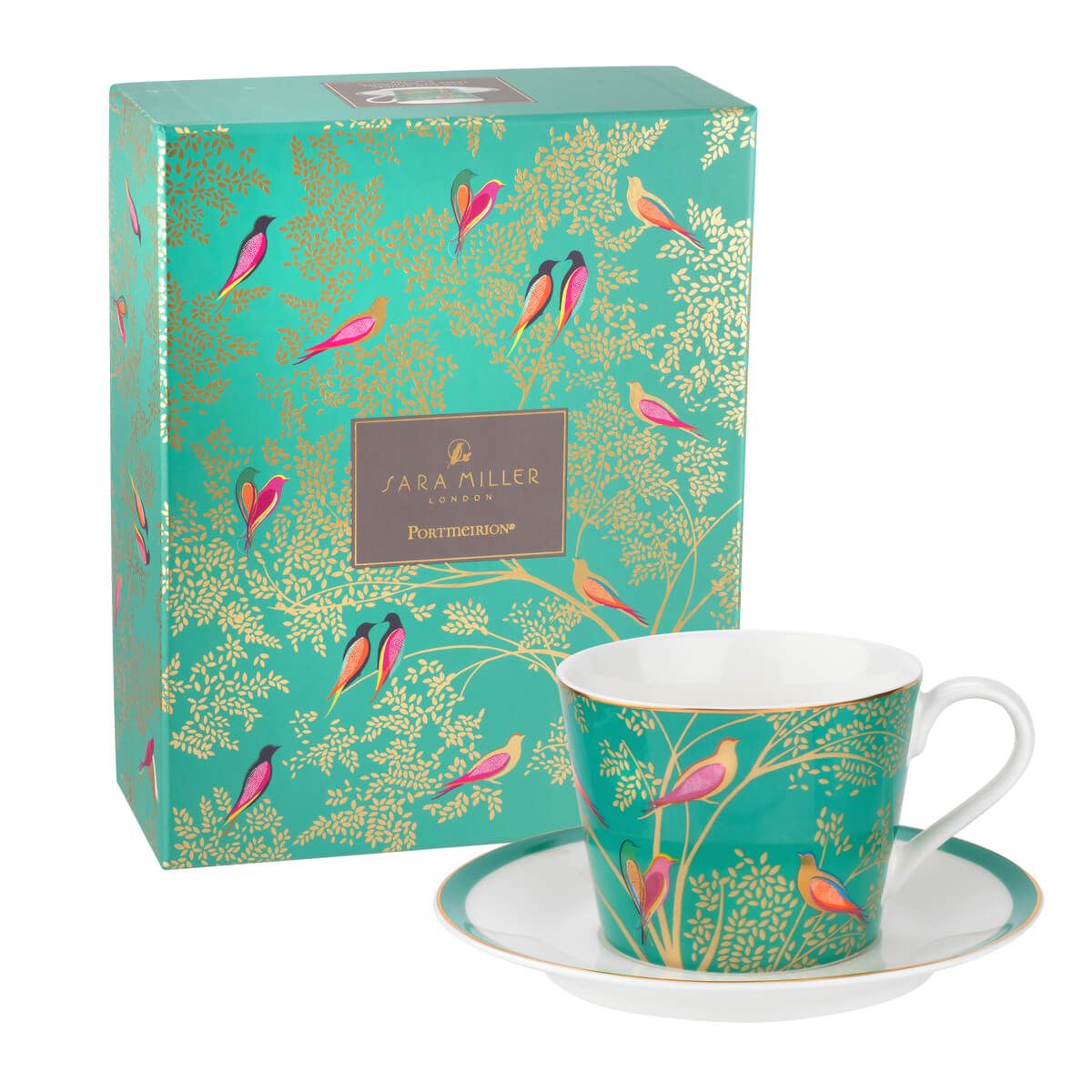 Portmeirion Sara Miller Chelsea set chén đĩa lót màu xanh Nhập khẩu Anh Quốc