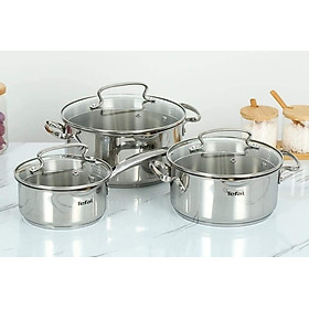 Bộ 3 nồi inox Tefal Duetto Plus G719S674 Hàng chính hãng