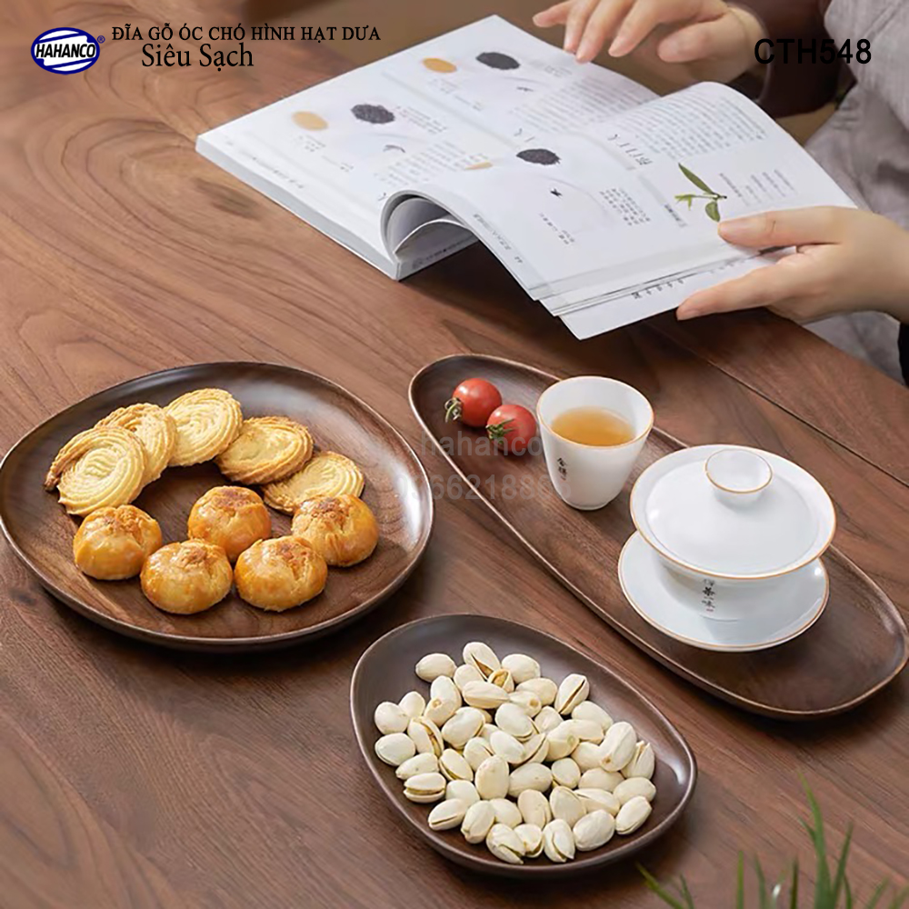 Đĩa Khay Gỗ Óc Chó (Đủ Size & Kiểu Dáng) hàng Xuất Khẩu - đựng đồ ăn/trang trí - đĩa bánh mì/trái cây/ bít tết/ pizza/ phụ kiện chụp ảnh, bày món ăn trong nhà hàng - Sang trọng trên bàn ăn