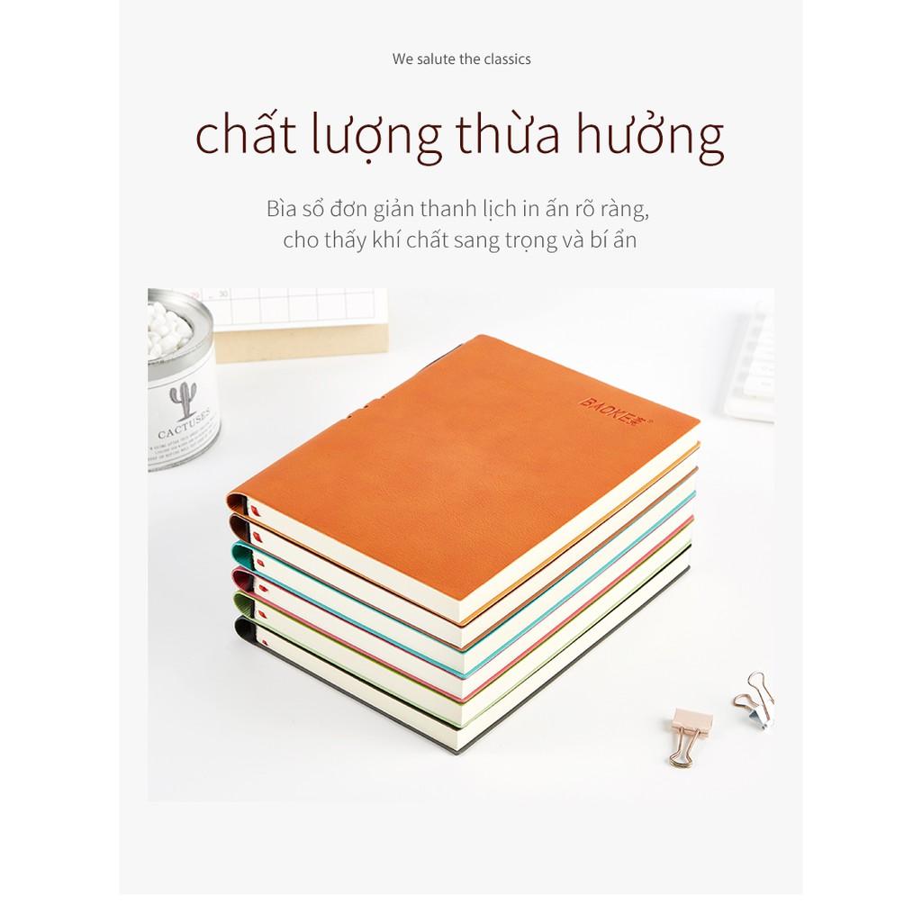 Sổ Tay Kinh Doanh Bìa Da PU mềm NoteBook BAOKE tặng kèm bút