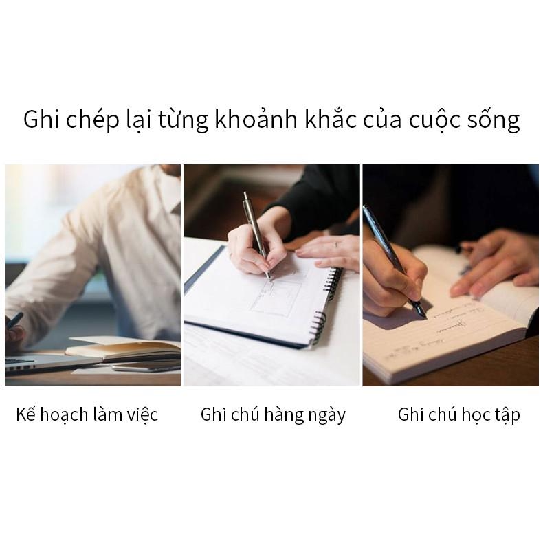 Sổ Tay Kinh Doanh Bìa Da PU mềm NoteBook BAOKE tặng kèm bút
