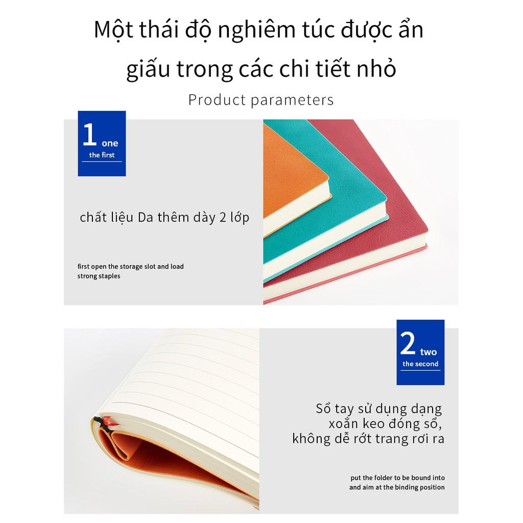 Sổ Tay Kinh Doanh Bìa Da PU mềm NoteBook BAOKE tặng kèm bút