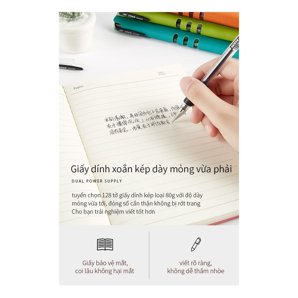 Sổ Tay Kinh Doanh Bìa Da PU mềm NoteBook BAOKE tặng kèm bút