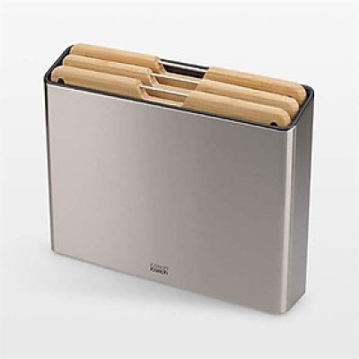 Bộ 3 thớt Joseph Joseph Folio Steel Bamboo 60229 Hàng chính hãng