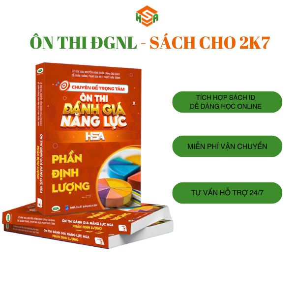 Combo Sách ôn thi đánh giá năng lực Hà Nội (Định tính + Định Lượng + Khoa Học Xã Hội) l HSA BOOK