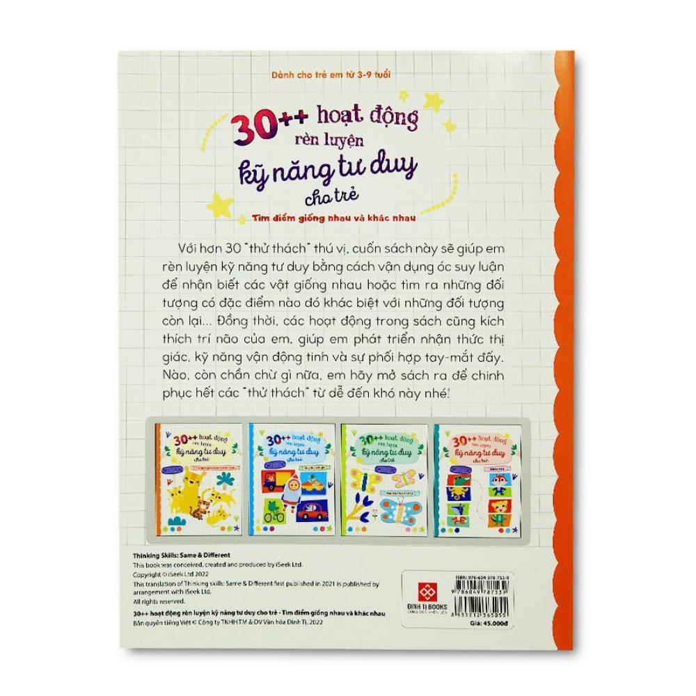30++ Hoạt Động Rèn Luyện Kỹ Năng Tư Duy Cho Trẻ - Tìm Điểm Giống Nhau Và Khác Nhau