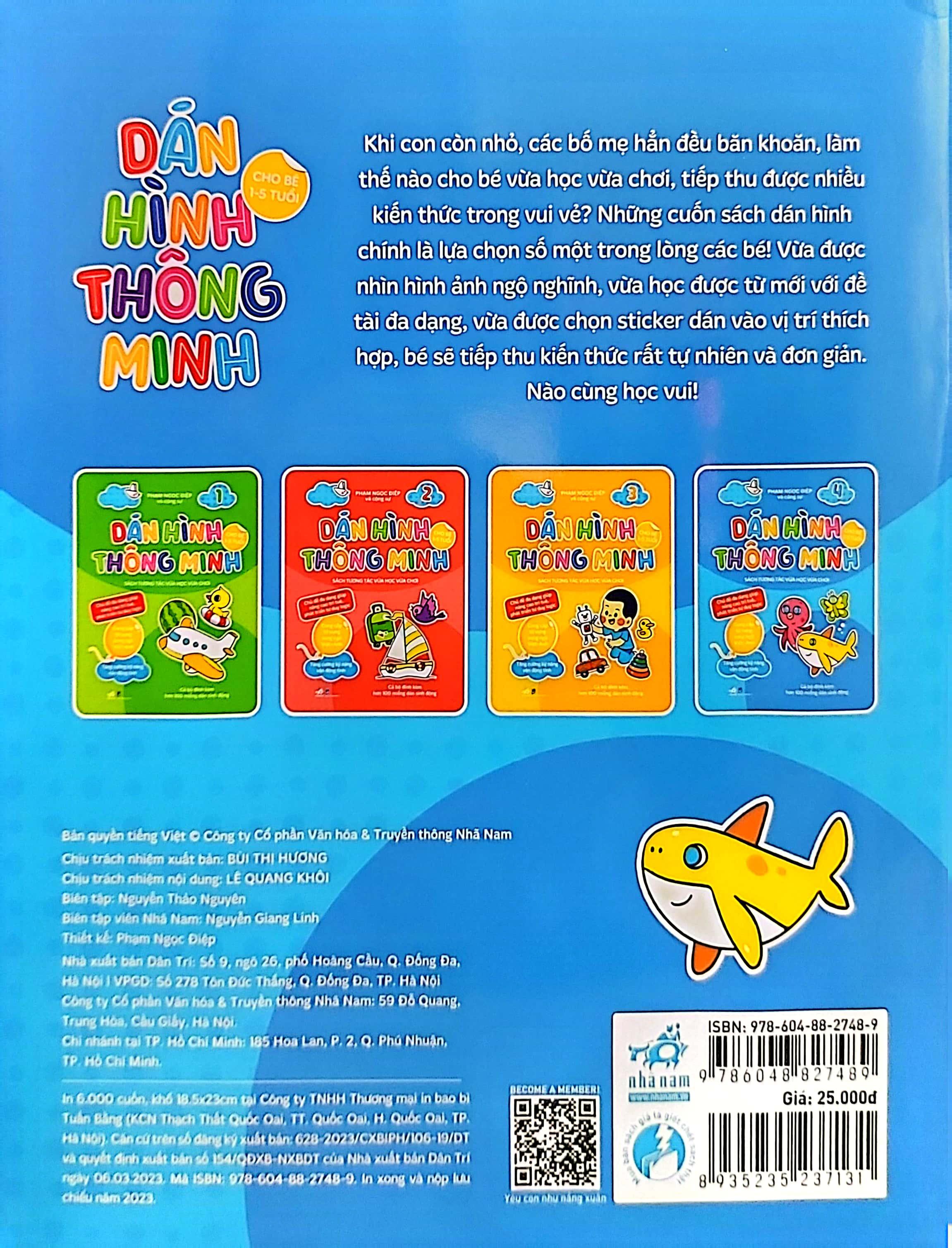Dán Hình Thông Minh - Sách Tương Tác Vừa Học Vừa Chơi - Tập 4 (Dành Cho Bé 1-5 Tuổi)
