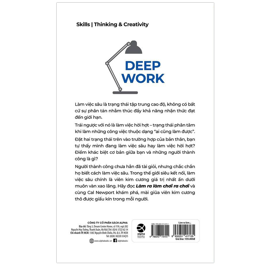 Deep Work - Làm Ra Làm, Chơi Ra Chơi (Tái Bản)