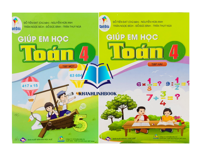 Sách - Combo Giúp em học toán 4 - tập 1 + 2 ( cánh diều )