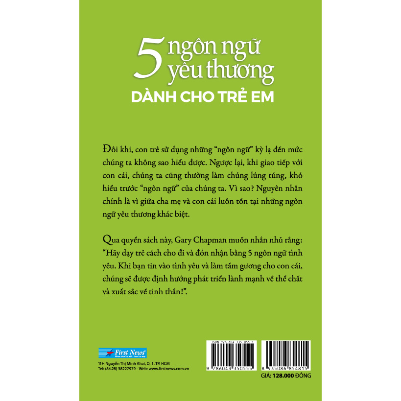 Sách 5 Ngôn Ngữ Yêu Thương Dành Cho Trẻ Em (Tái Bản)