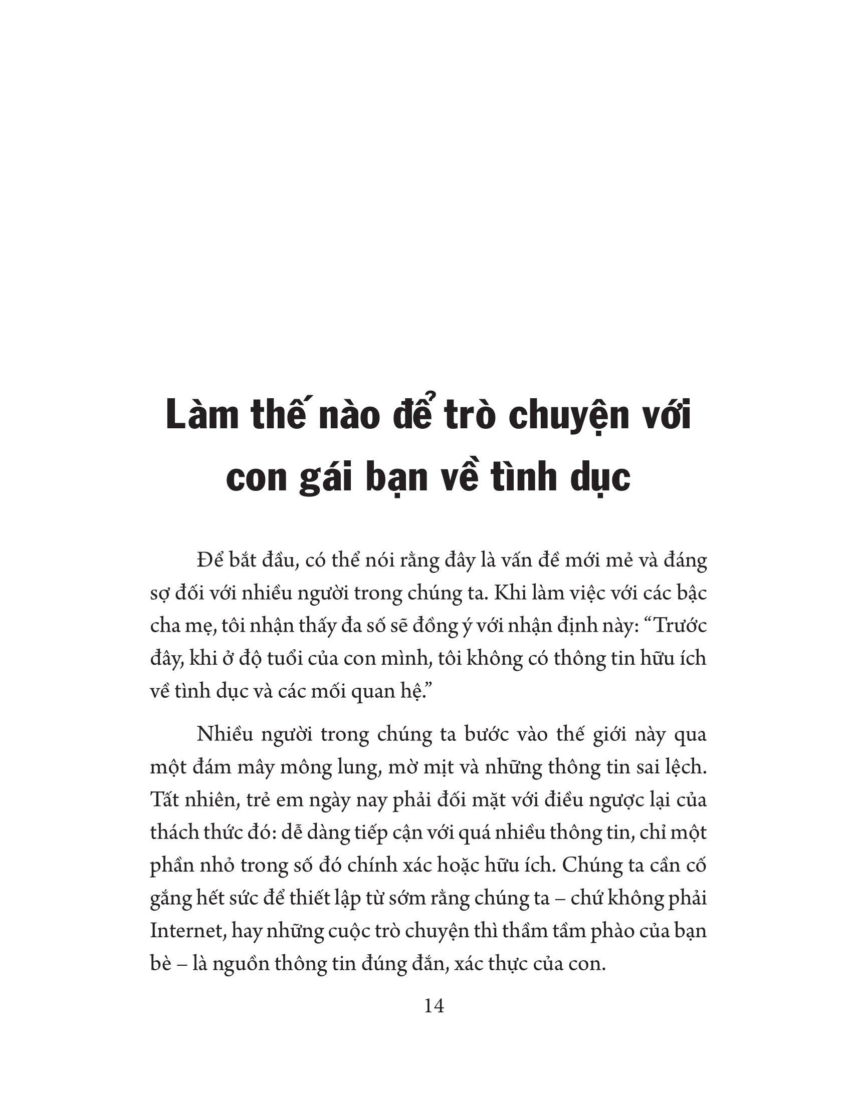 Giáo Dục Giới Tính Cho Con Gái