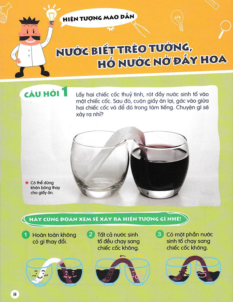 Hỏi đáp khoa học vui: Nước biết trèo tường sao? - 29 thí nghiệm khoa học cực dễ làm