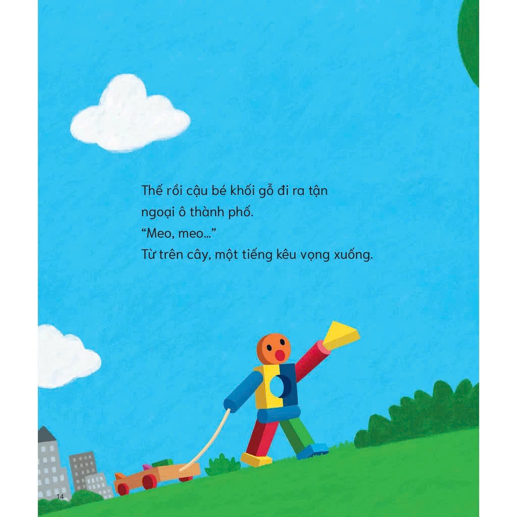 Sách tranh Ehon Nhật Bản Cậu bé khối gỗ
