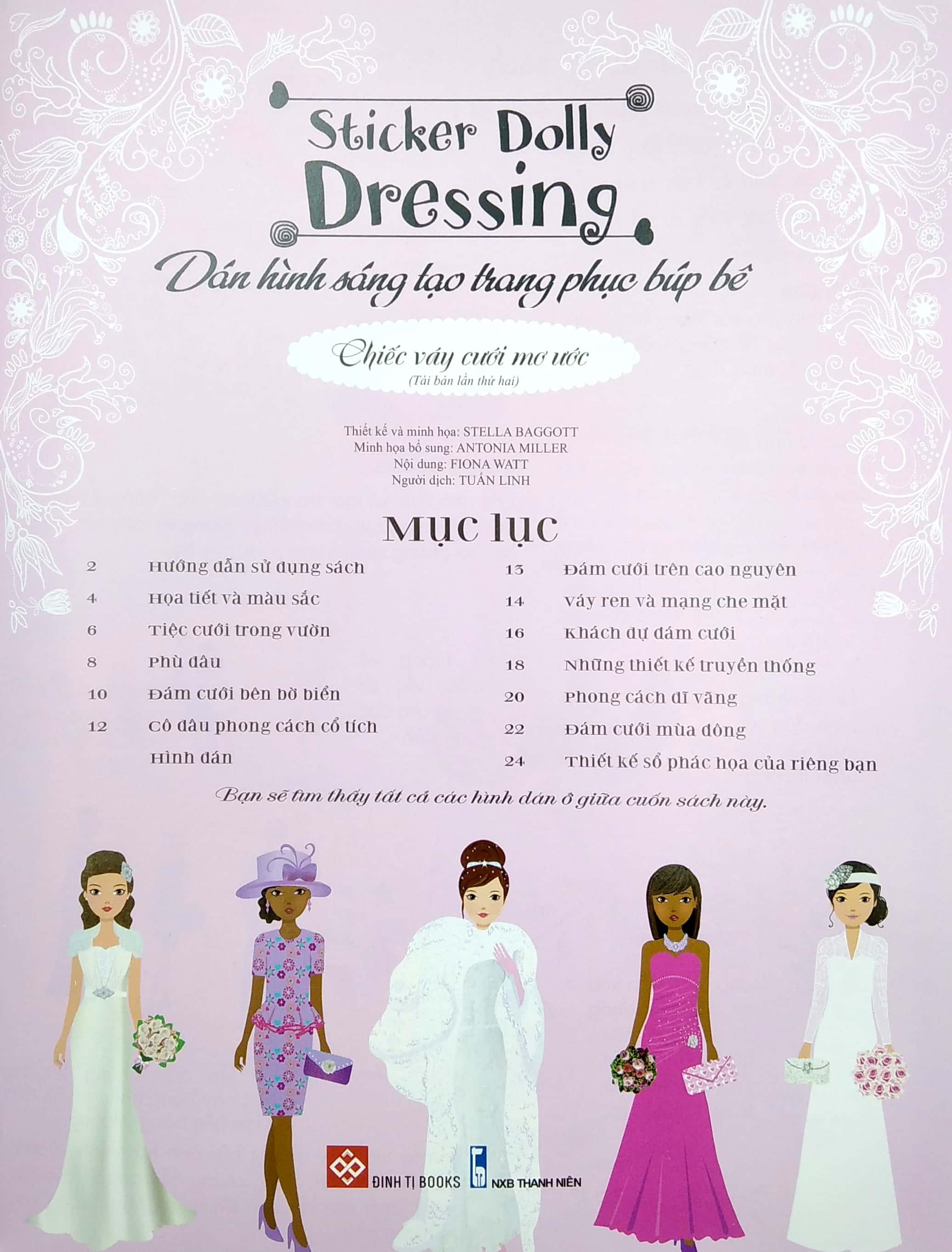 Dán Hình Sáng Tạo Trang Phục Búp Bê - Chiếc Váy Cưới Mơ Ước