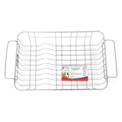 [Chính hãng Qui Phúc] Khay úp chén đĩa inox Win, đáy sâu tiện lợi 47x29 cm